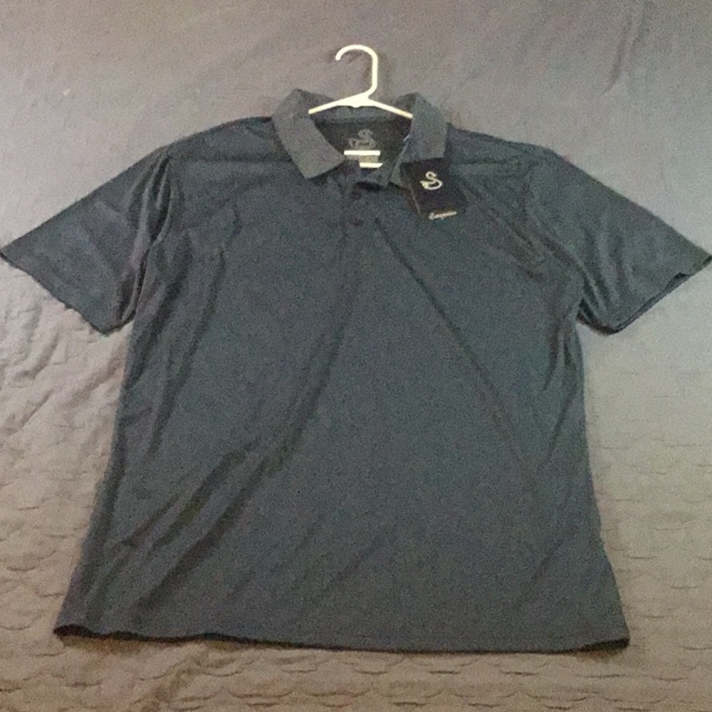 Swannies Shirt Mens Xlarge Short Sleeve Golf Polo Navy Blue